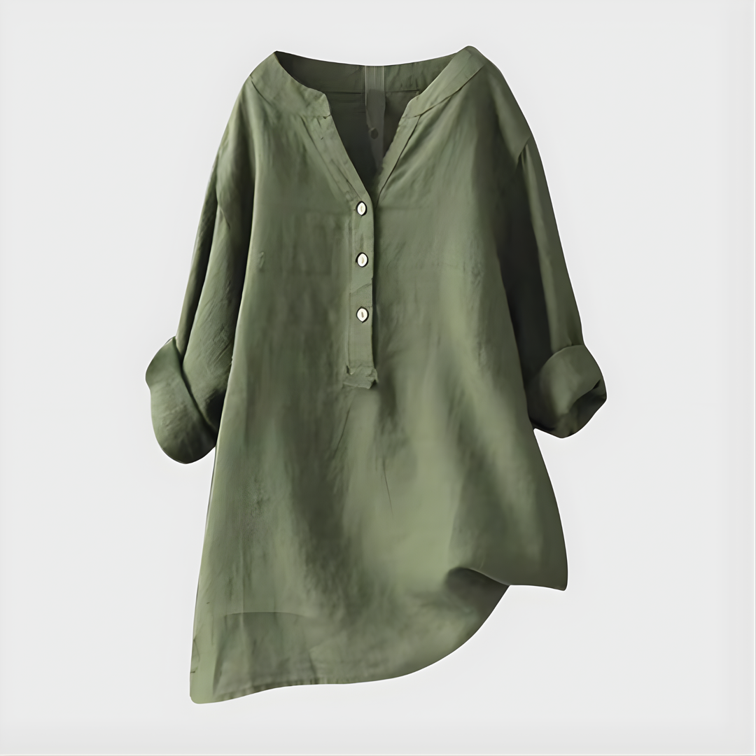 Veronique™ Elegant V-Neck Blouse