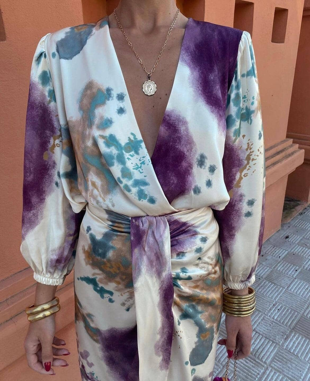 Sarah - Women’s Elegant Tie Dye Two Piece Maxi Set