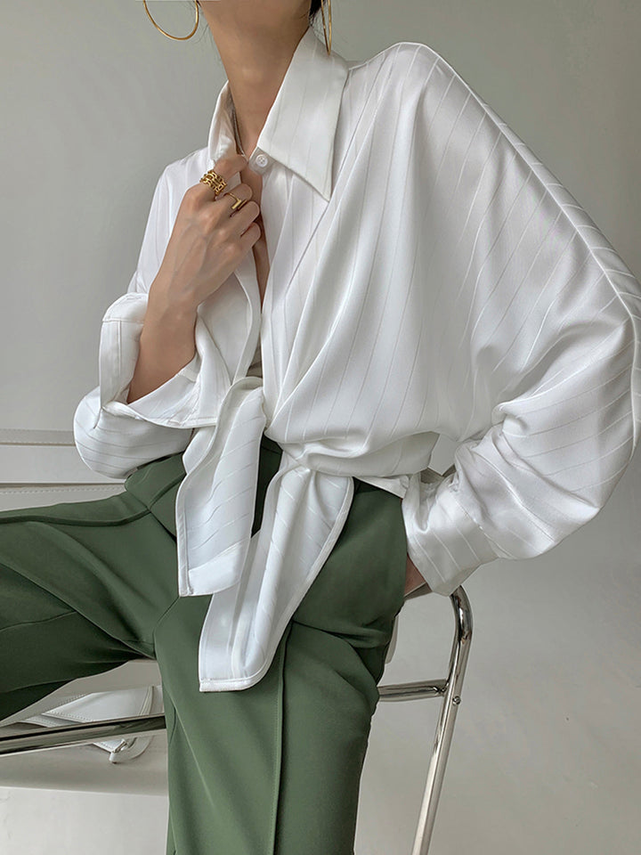Elara Oversized Button-Up Collared Shirt