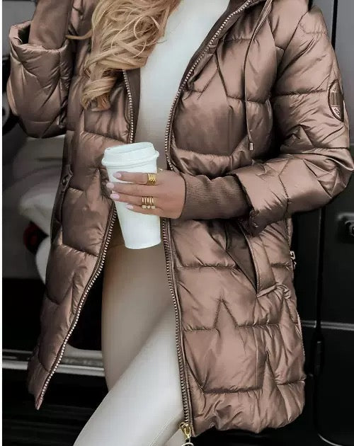 Virelle™ | Luxe Hooded Puffer Jacket