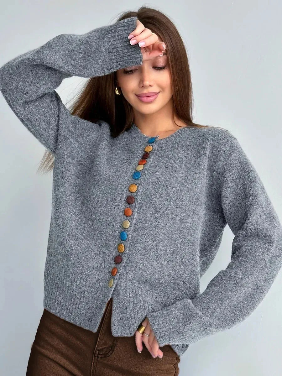 Noelle™ - Button-Detail Cardigan