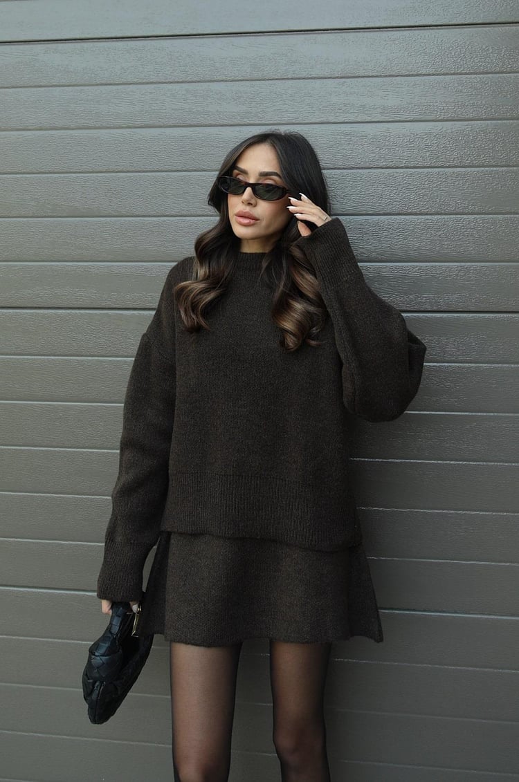Amarli - Elegant Sweater Skirt Set